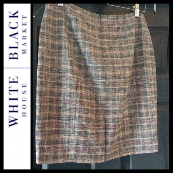 NWOT WHBM Plaid Petite Pencil Skirt - Picture 5 of 10